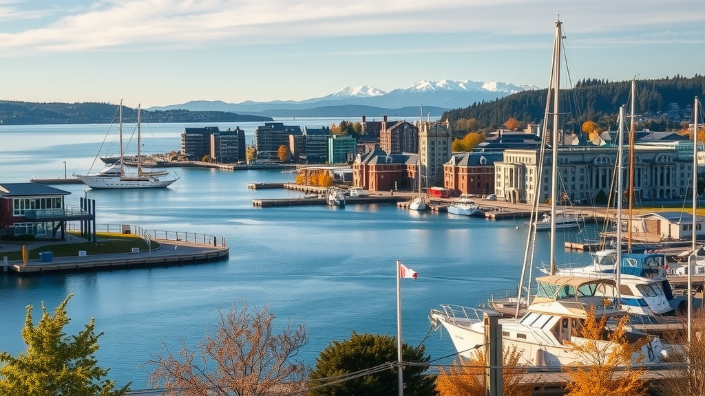 Victoria waterfront view with lush parks, showcasing the city’s charm and high cost of living challenges like debt relief. Debt solutions available.