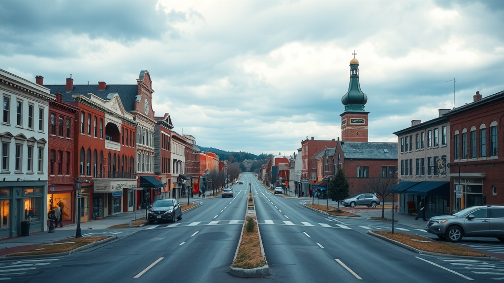 Fredericton cityscape along the Saint John River highlighting local debt relief challenges and vibrant community culture.