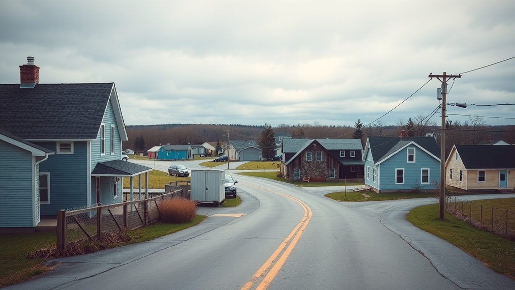 Oromocto town view highlighting community parks and recreational areas near military base in New Brunswick. Debt solutions available.