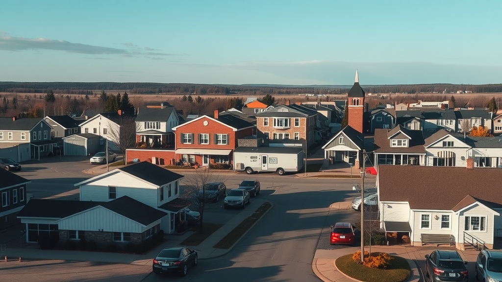 Scenic view of Quispamsis highlighting its parks and community, amidst challenges of debt relief and housing affordability.