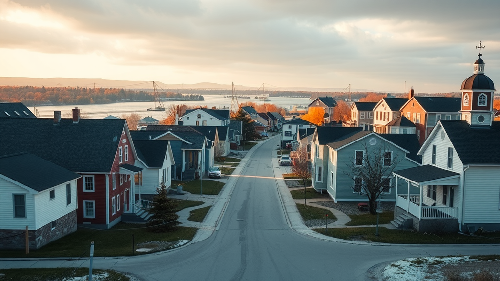 Scenic view of Woodstock’s riverside, showcasing the town’s landscape and highlighting community life amid financial challenges. Debt solutions available.