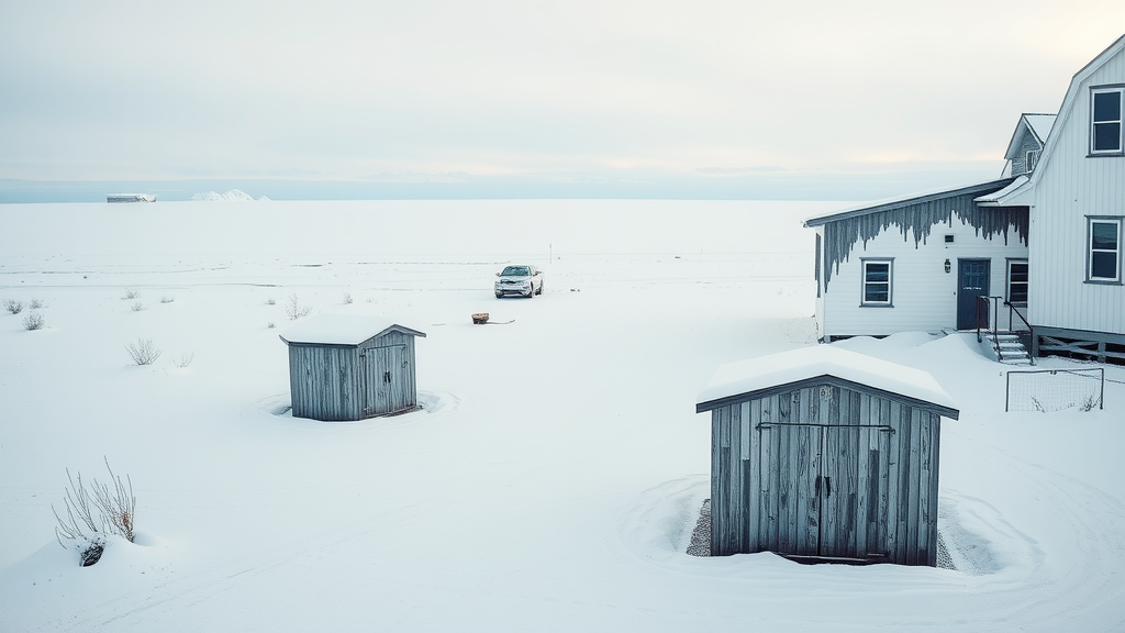 Community of Arviat showcasing Arctic landscape and Indigenous culture amid challenges like high living costs and limited job opportunities.