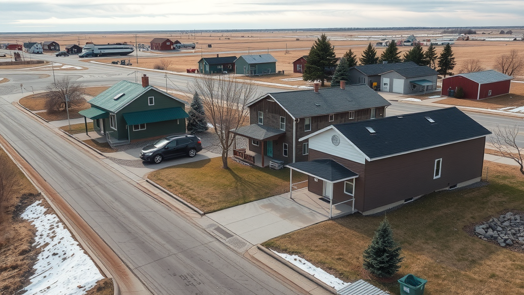 Image of Kindersley, Saskatchewan showcasing local culture and agriculture amidst debt relief challenges faced by residents.