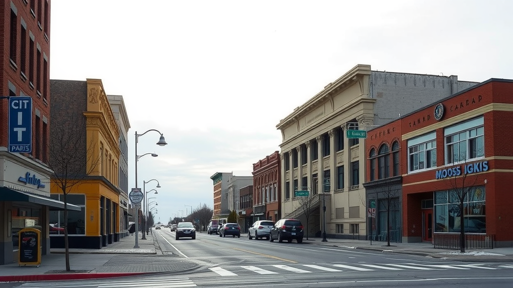 Historic architecture of Moose Jaw, Saskatchewan, highlighting cultural diversity and community spirit amid financial challenges.