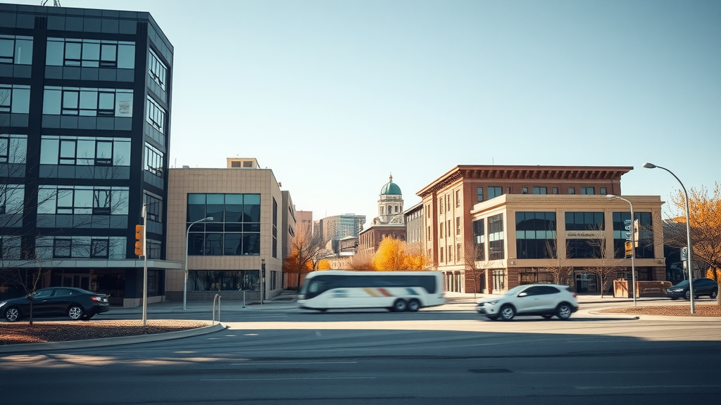 Saskatoon skyline with parks, representing the vibrant city facing debt relief challenges and high housing costs. Debt solutions available.