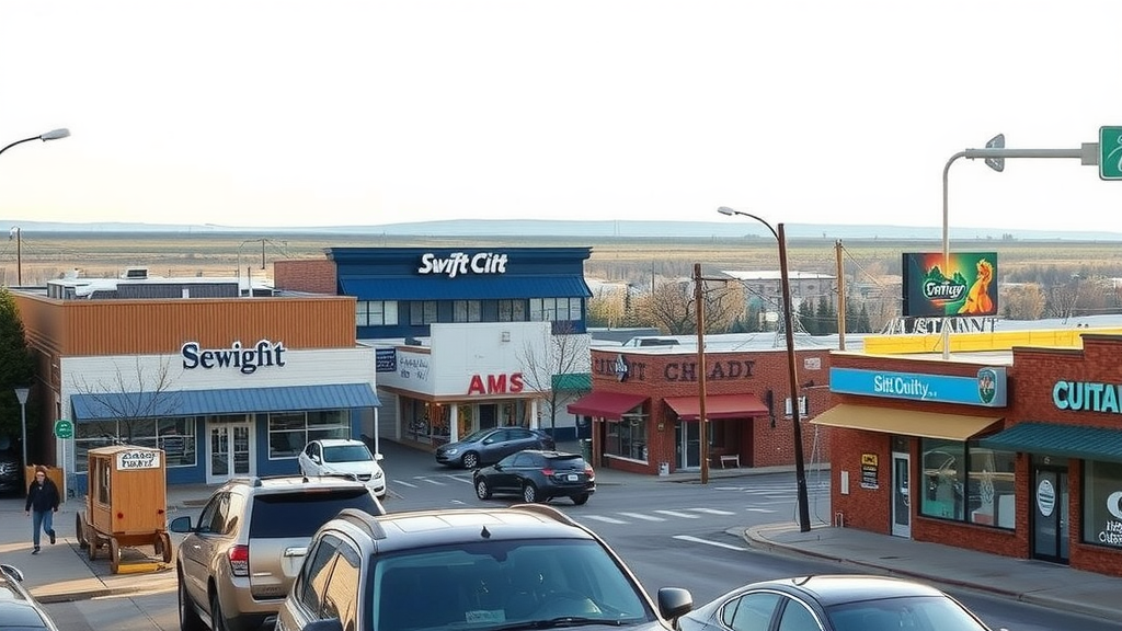 Image of Swift Current, Saskatchewan, showcasing parks and community events highlighting local culture and debt relief challenges. Debt solutions available.