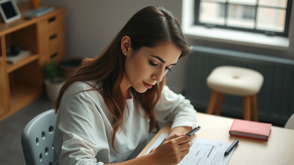 Image of a person reviewing a wage garnishment notice from debt collectors in Canada.