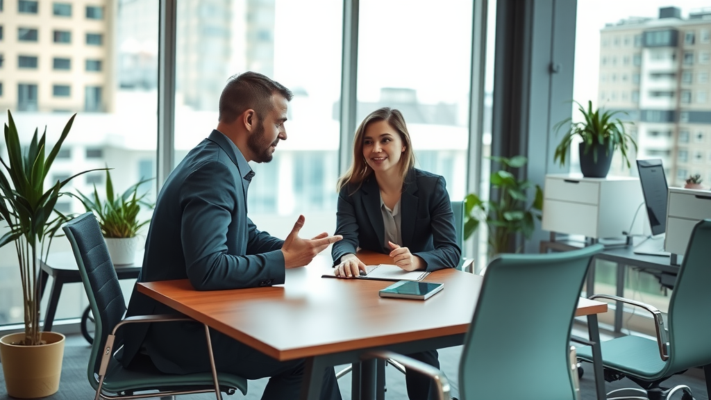 Image of a person discussing financial plans with a Licensed Insolvency Trustee about a consumer proposal process.