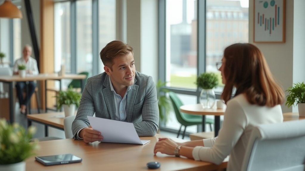 Image of a person consulting with a Licensed Insolvency Trustee about options for consumer proposals and personal bankruptcy.